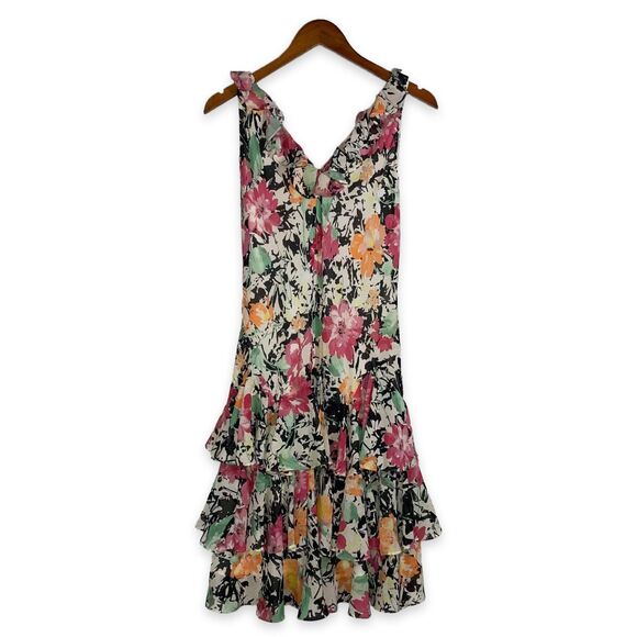 Lauren Ralph Lauren Dresses & Skirts - Vintage Lauren Ralph Lauren Floral Ruffle Tiered Dress Sleeveless Fit & Flare M